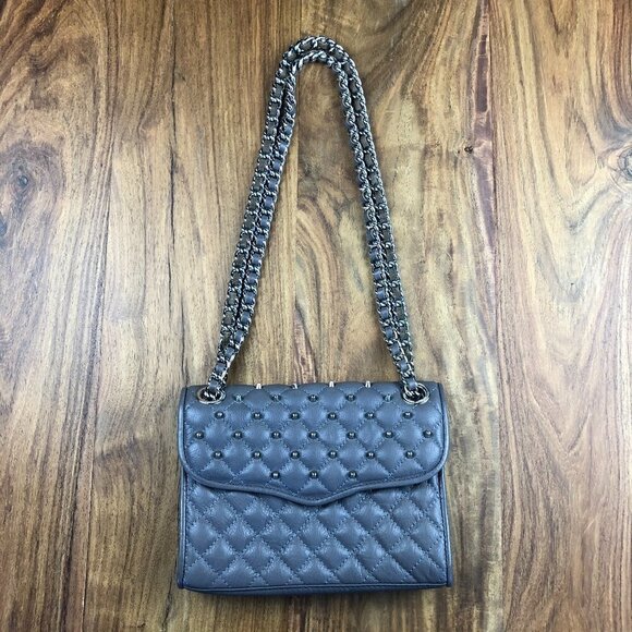 Rebecca Minkoff Handbags - Rebecca Minkoff “Affair” Quilted Studded Grey Bag